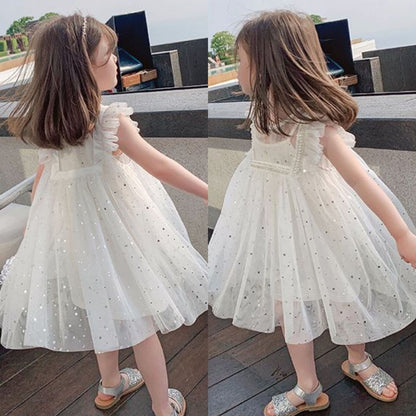 [507446] - Dress Fashion Anak Perempuan Import - Motif Glitter Spots