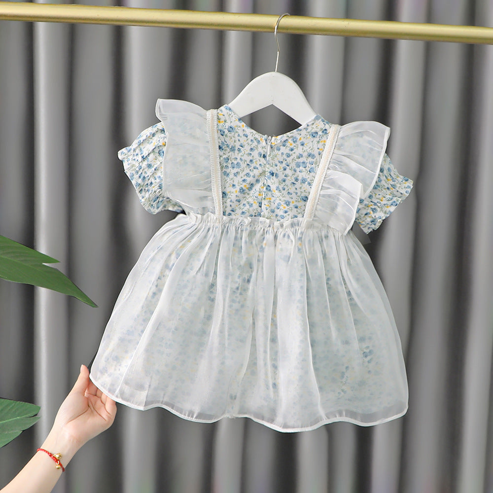 [340238] - Dress Renda Lengan Pendek Anak Perempuan - Motif Dew Lace