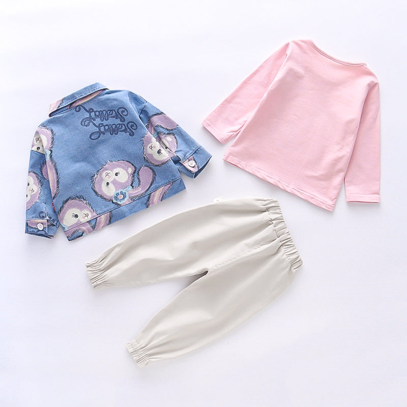 [340190] - Setelan 3 in 1 Trendy Anak - Motif Rabbit Face 3D