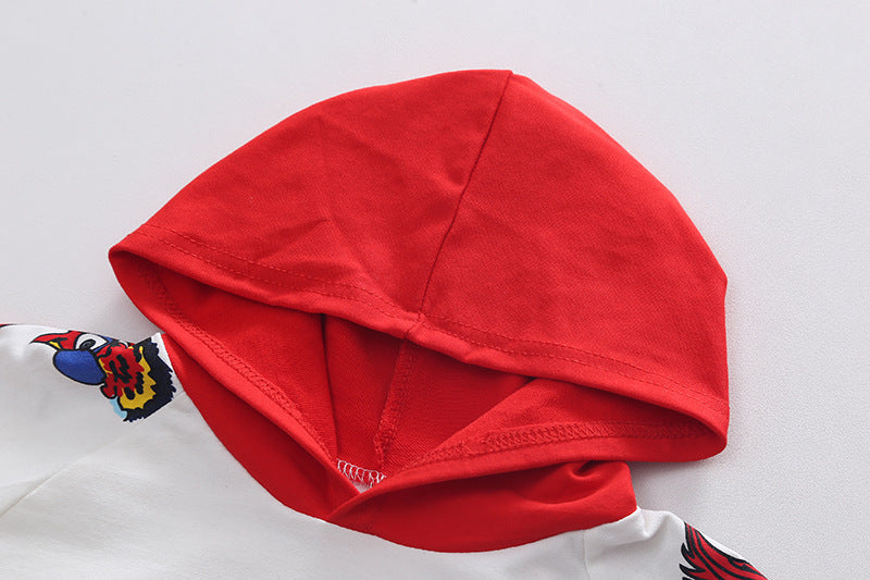 [345347] - Setelan Jaket Hoodie Celana Panjang Jogger Anak Laki-Laki - Motif Colorful Feather