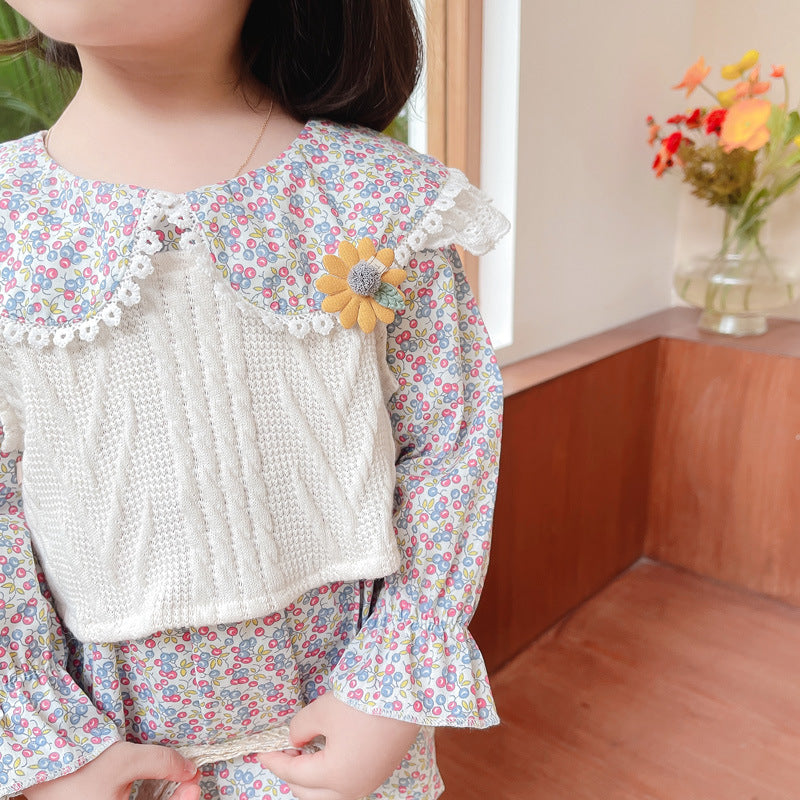 [340135] - Setelan Blouse Fashion Anak Perempuan - Motif Abstract Flowers