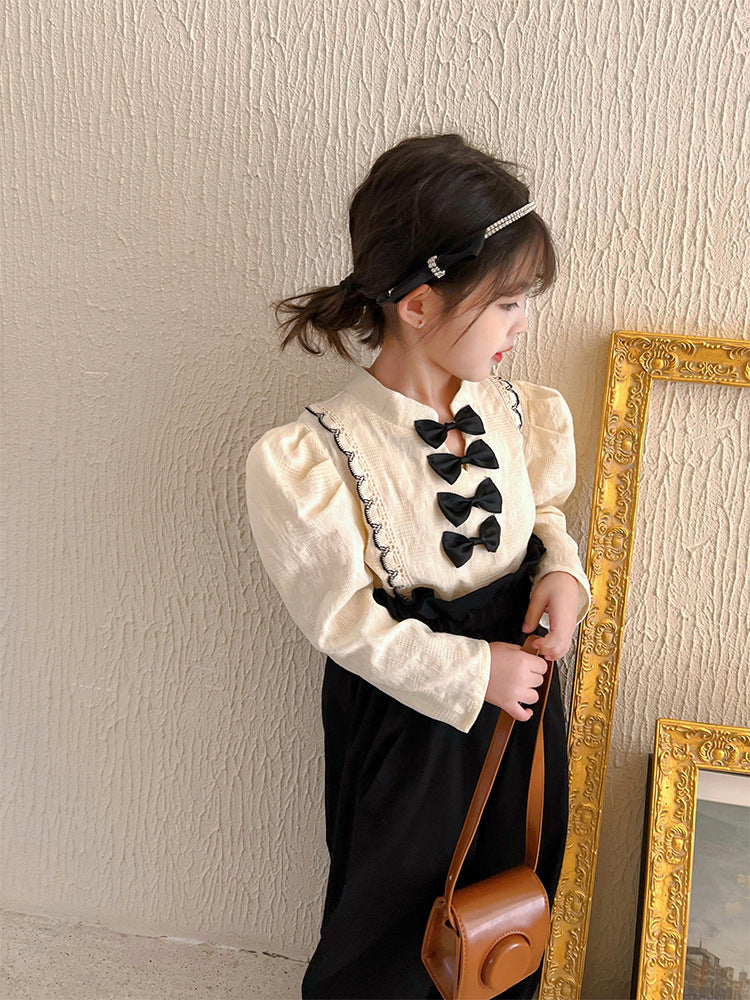 [507682] - Setelan Blouse Celana Jogger Balon Anak Perempuan - Motif Tie Row