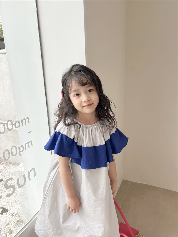 [507655] - Dress Lengan Kutung Anak Perempuan - Motif Horizon Color