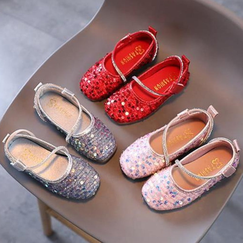 [343201] - Sepatu Slip On Fashion Stylish Anak Import - Motif Glitter Beads