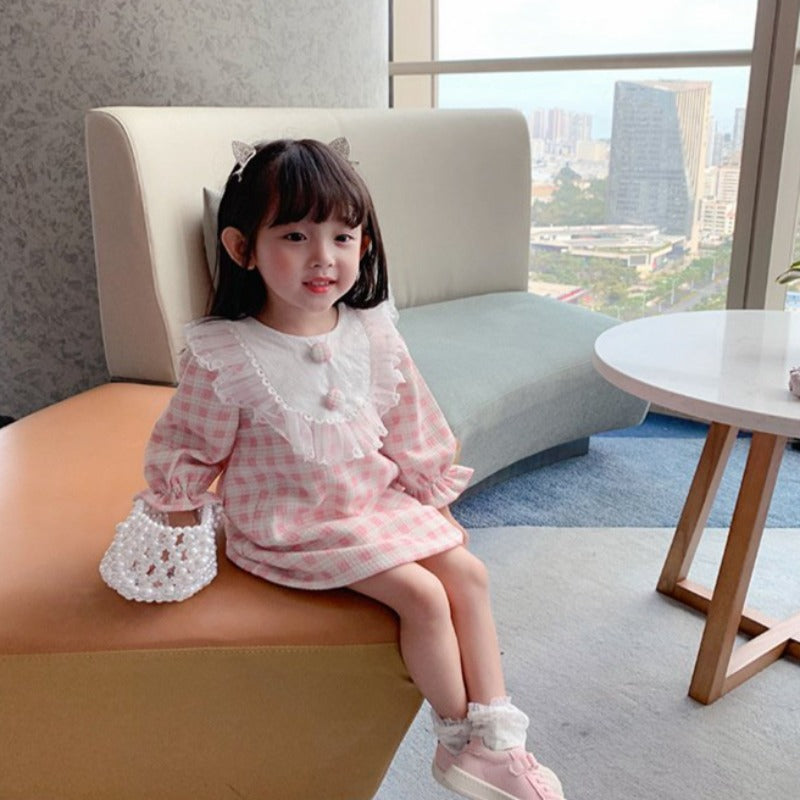 [507496] - Dress Fashion Anak Perempuan - Motif Tartan Plaid
