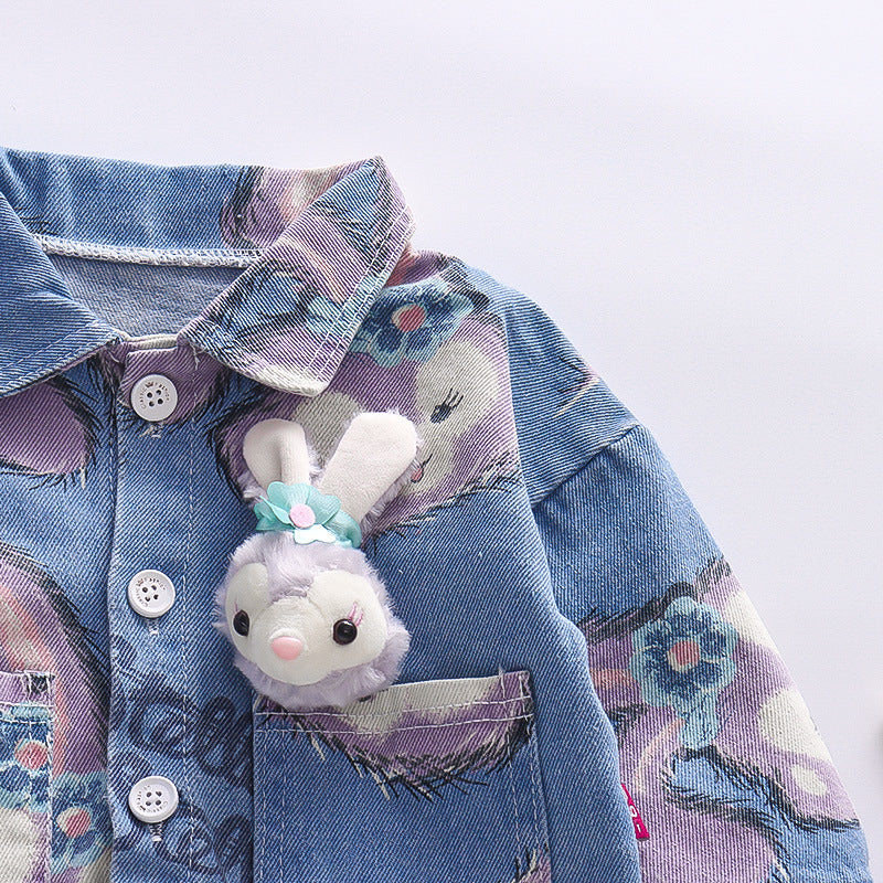 [340190] - Setelan 3 in 1 Trendy Anak - Motif Rabbit Face 3D