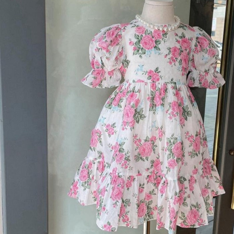 [507475] - Dress Fashion Anak Perempuan - Motif Red Rose