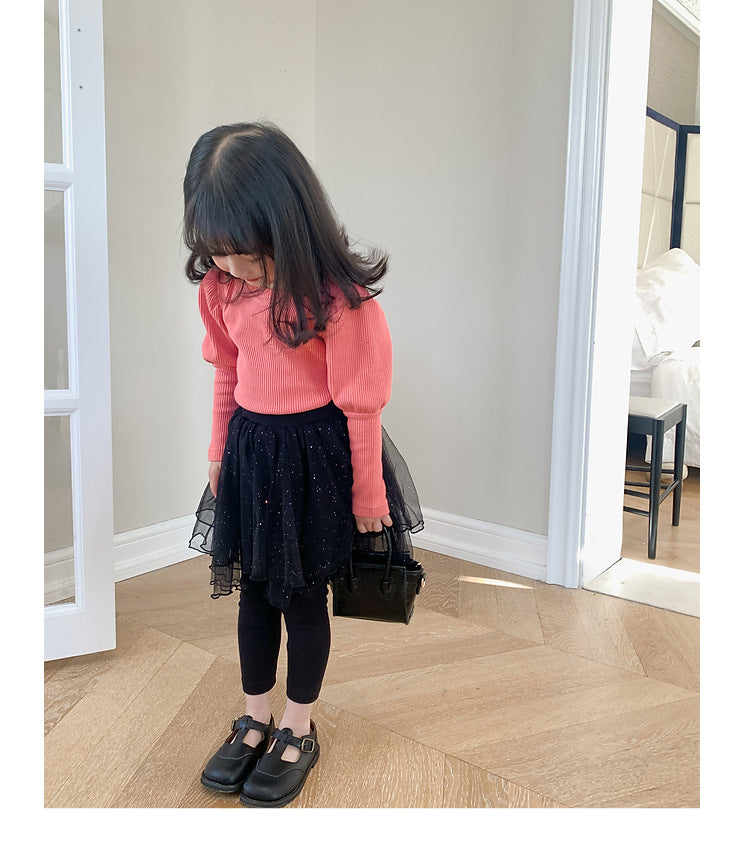 [507306] - Bawahan Rok Legging Fashion Anak Perempuan - Motif Simple Skirt