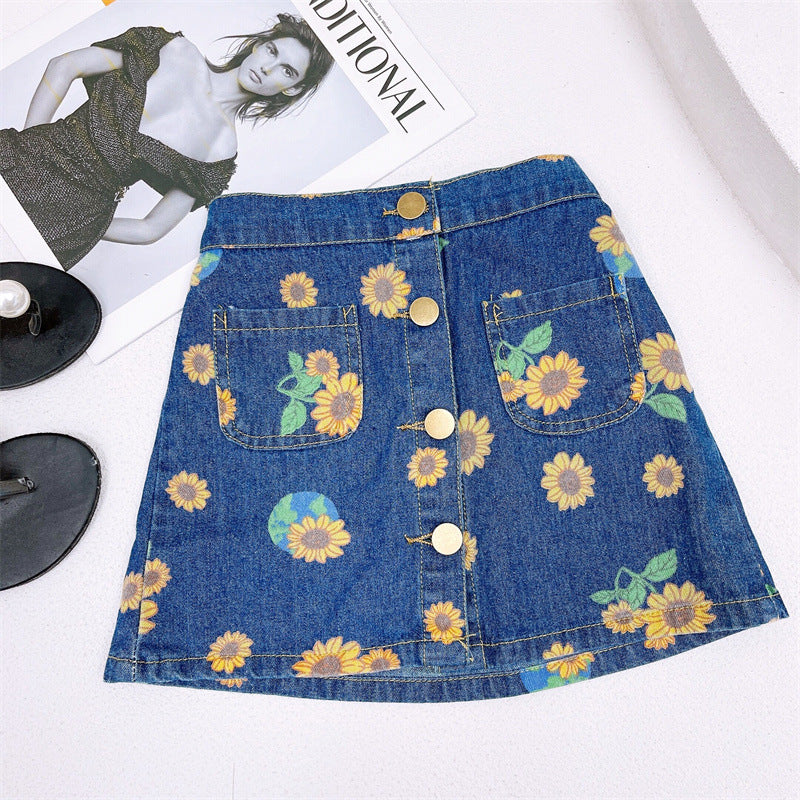 [363395] - Setelan Ootd Fashion Anak Perempuan Import - Motif Sunflower