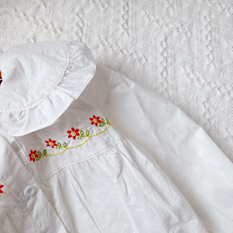 [363555] - Setelan One Set Anak Cewek Baju Fashion Blouse Celana Panjang Jeans Cutbray Anak Perempuan - Motif Lace Flower