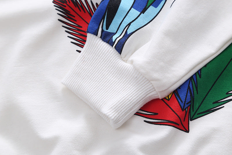 [345347] - Setelan Jaket Hoodie Celana Panjang Jogger Anak Laki-Laki - Motif Colorful Feather