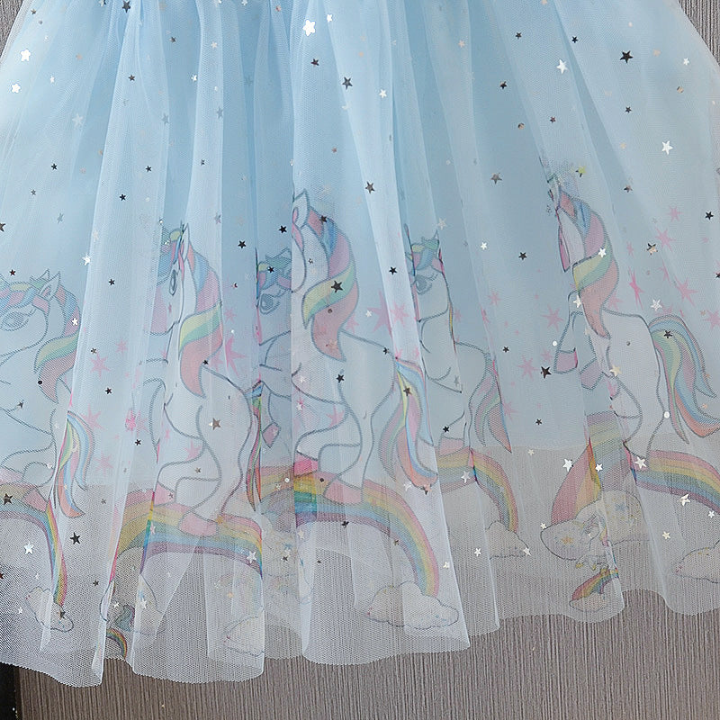 [363350] - Dress Fashion Anak - Rainbow Unicorn