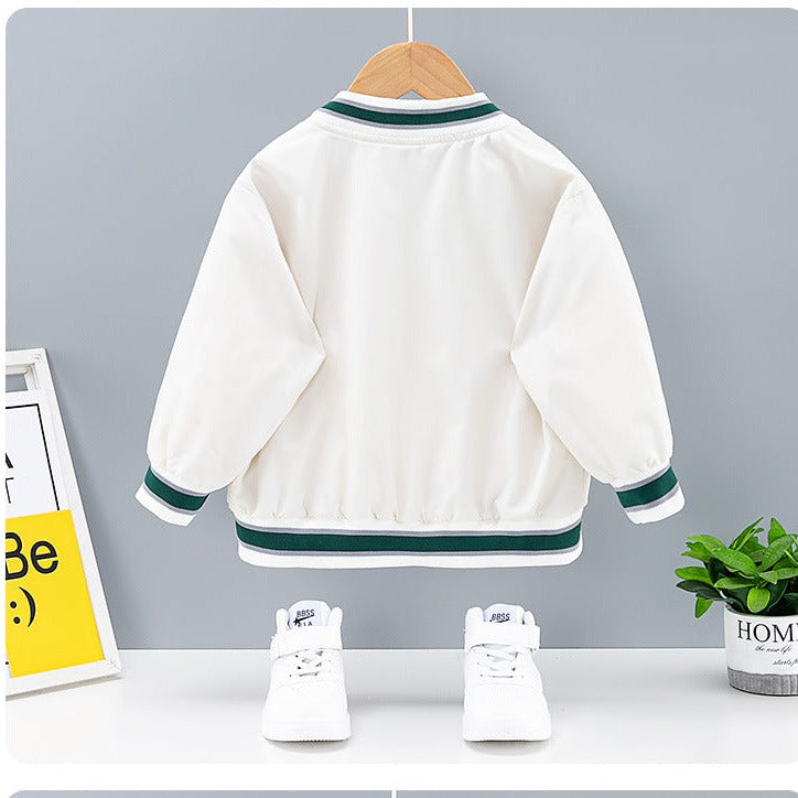 [119363] - Atasan Jaket Baseball Varsity Anak Cowok - Motif Button Bet