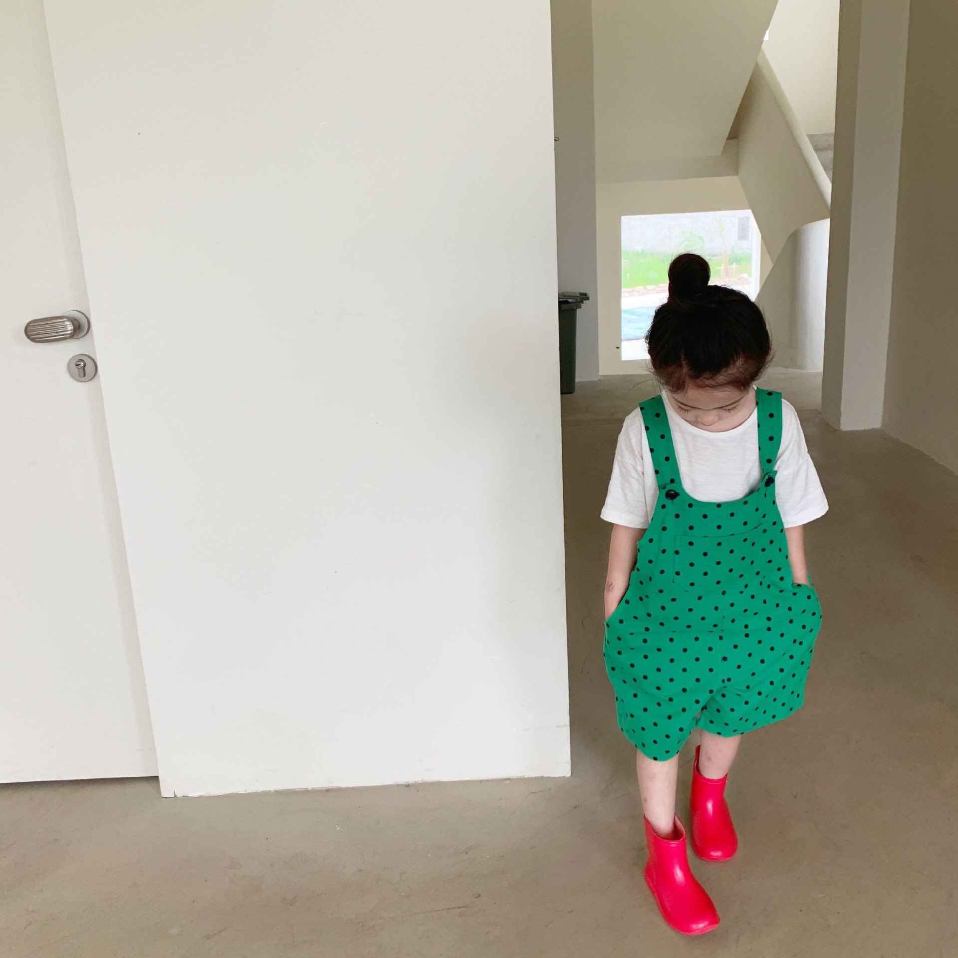 [507582] - Setelan Overall Korean Style Anak - Motif Little Spot