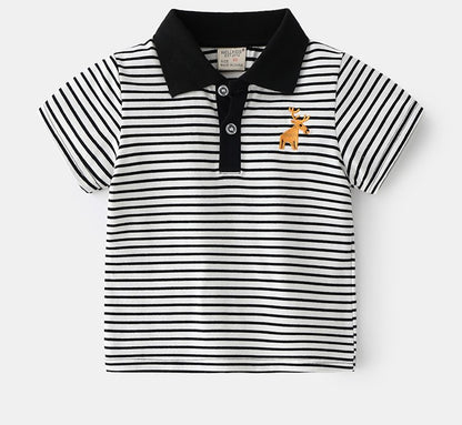 [513121] - Atasan Kaos Polo Fashion Anak - Motif Deer Logo Bordir