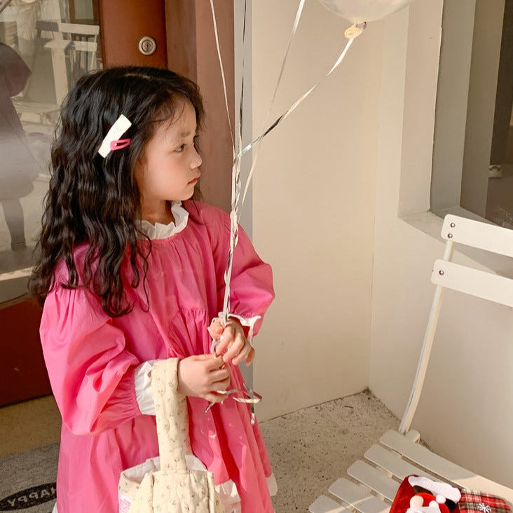 [507614] - Dress Anak Perempuan Fashion - Motif Plain Lace
