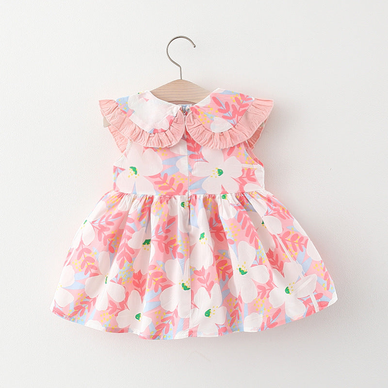[340240] - Dress Bunga Pantai Lengan Kutung Anak Perempuan - Motif Blossom Lace