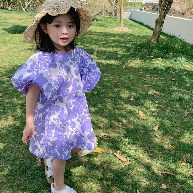 [507598] - Dress Fashion Anak Perempuan - Motif Fading Flowers