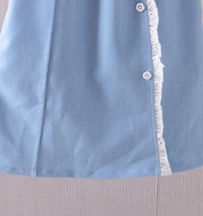 [352328] - Dress Mini Lengan Pendek Anak Perempuan - Motif Long Lace