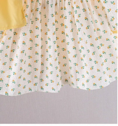 [352339] - Mini Dress Vest 2 in 1 Lengan Panjang Anak Perempuan - Motif Flower Lace