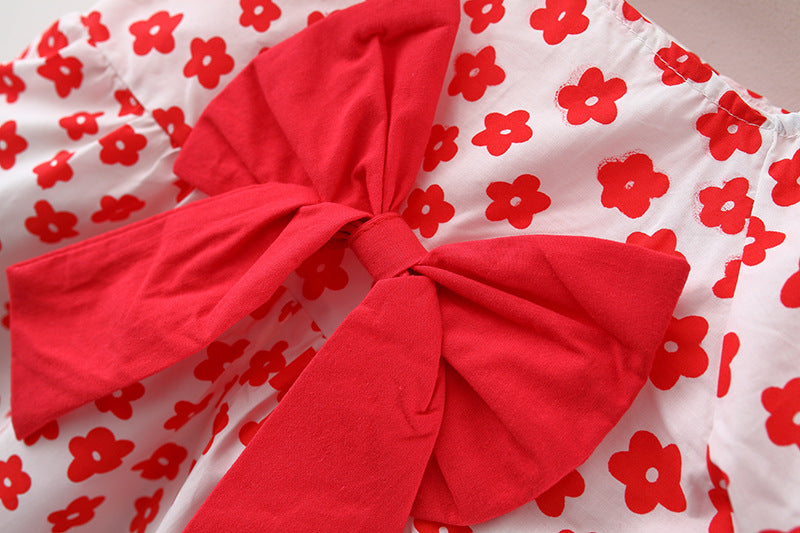 [340143] - Dress Lucu Fashion Anak - Motif Flowering Ribbon