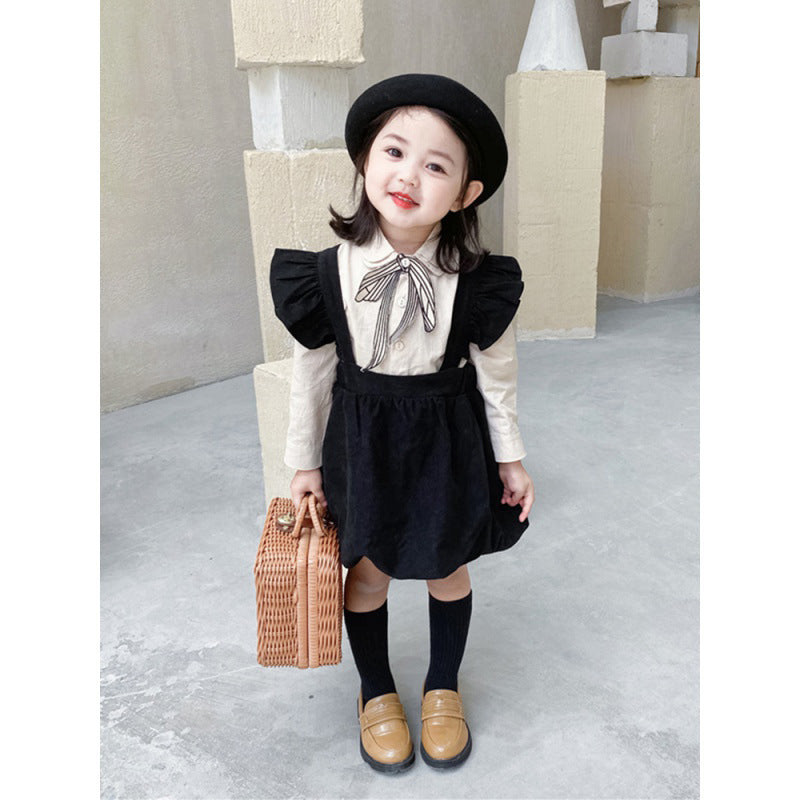 [507464] - Setelan Ootd Fashion Anak Perempuan - Motif Ribbon Tie