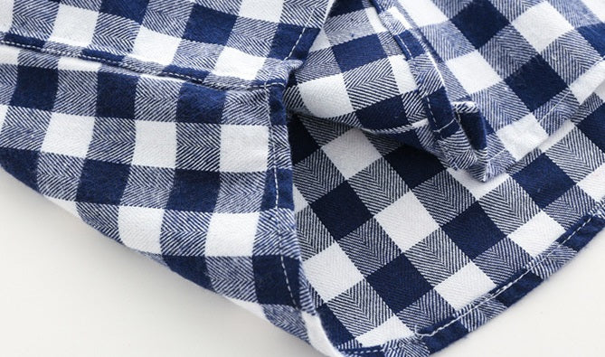 [513450] - Baju Atasan Kemeja Hoodie Anak - Motif Medium Gingham