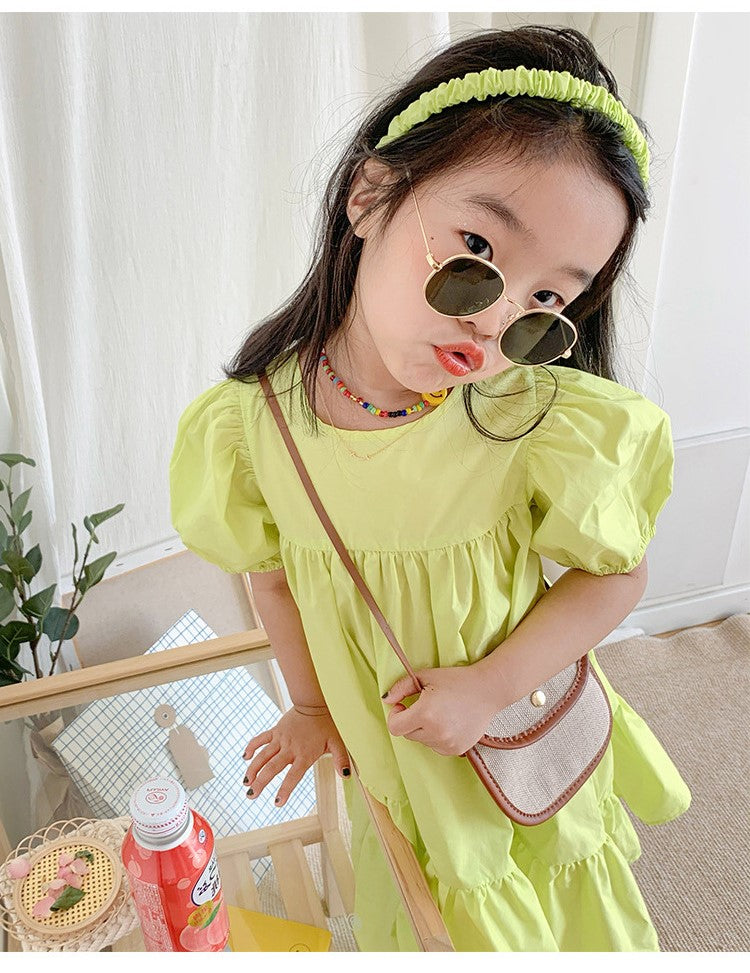 [507229] - Dress Fashion Anak Perempuan - Motif Simple Color