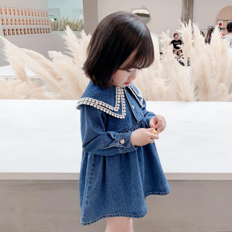 [507520] - Dress Fashion Anak Perempuan - Motif Layered Collar