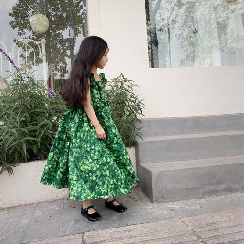 [507252] - Dress Fashion Anak Perempuan Import - Motif Cloverleaf
