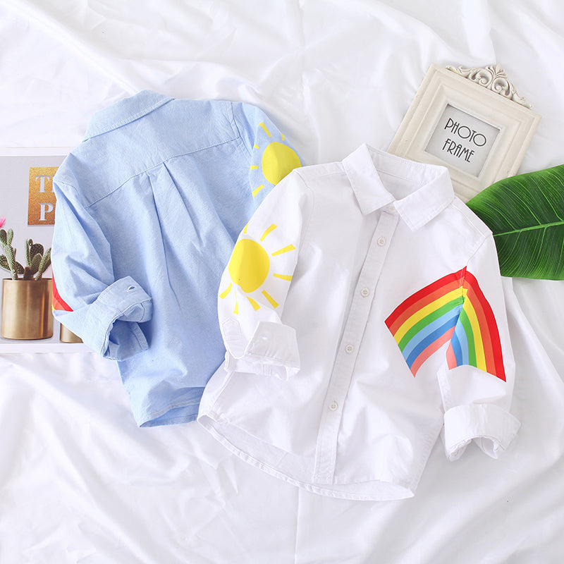 [513492] - Baju Atasan Kemeja Anak - Motif Rainbow Sun