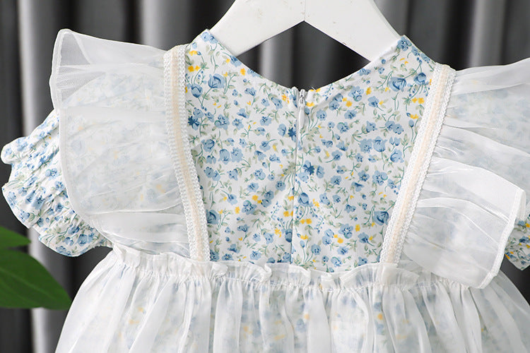 [340238] - Dress Renda Lengan Pendek Anak Perempuan - Motif Dew Lace