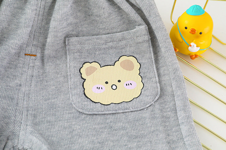 [340203] - Setelan Sweater Rajut Celana Jogger Anak Perempuan - Motif Love Bear
