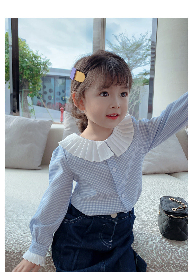 [507470] - Atasan Blouse Fashion Anak Perempuan - Motif Unique Collar