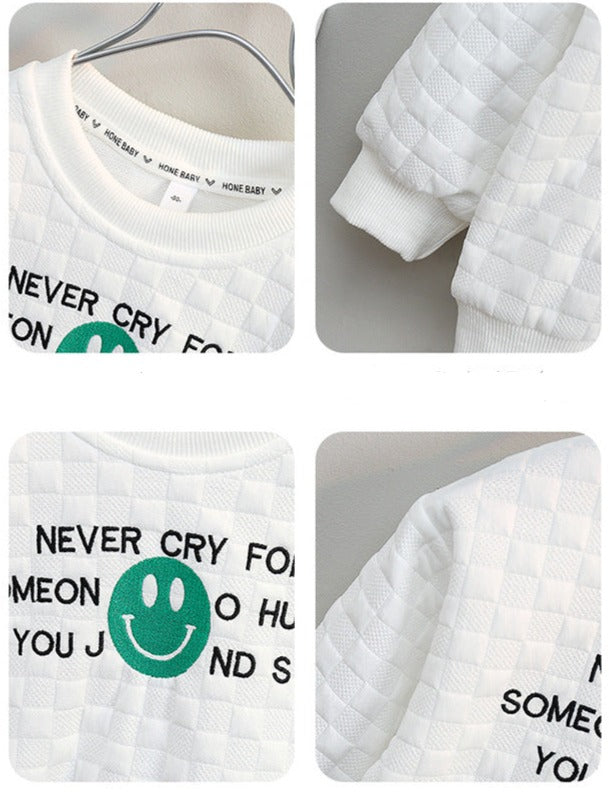 [119354] - Atasan Sweater Crewneck Lengan Panjang Anak Cowok Cewek - Motif Never Cry