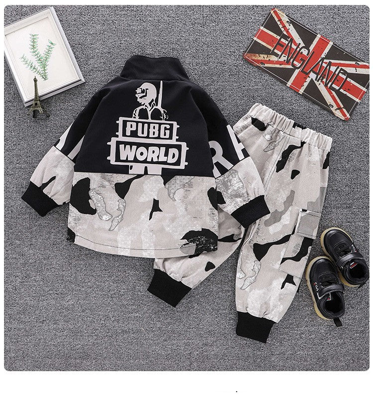 [119296] -Setelan Jaket Keren Anak - Motif Army Shooter