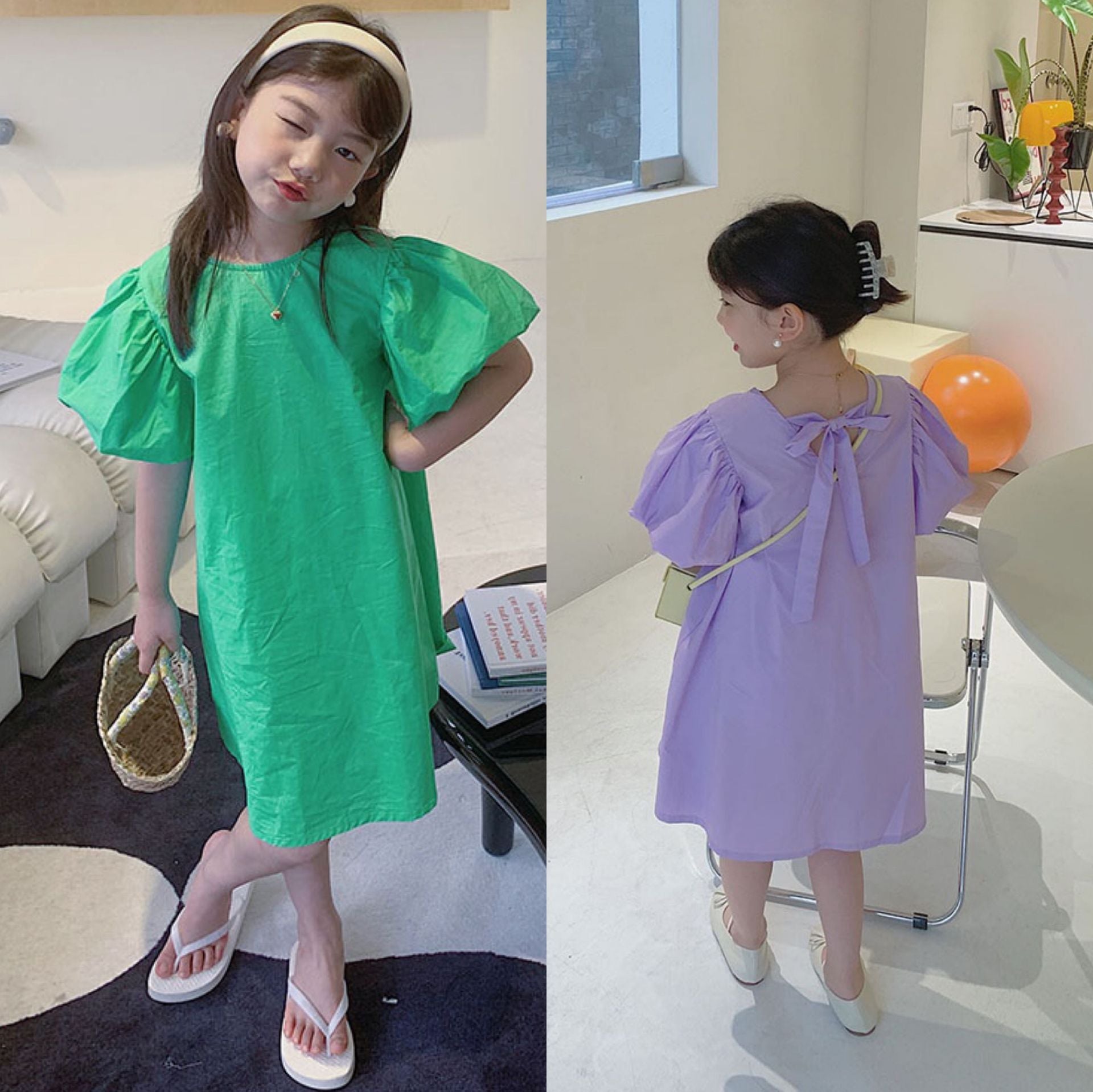 [507580] - Import Dress Anak Perempuan - Motif Inflated Arms