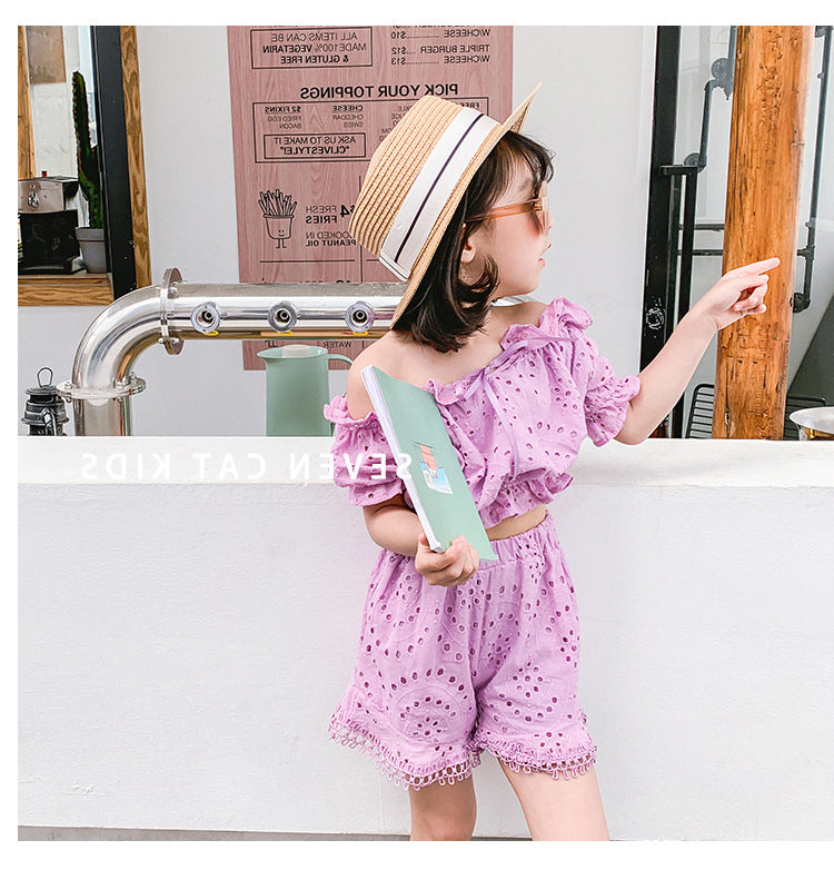 [507254] - Setelan Trendy Anak Perempuan - Motif Smooth Hole
