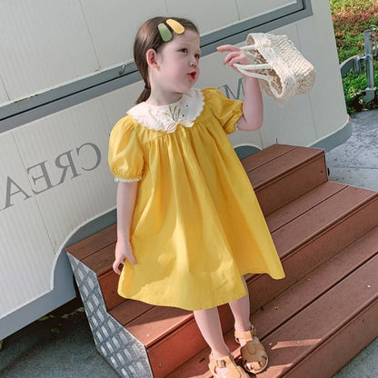 [507467] - Dress Fashion Anak Perempuan - Motif Lace Collar