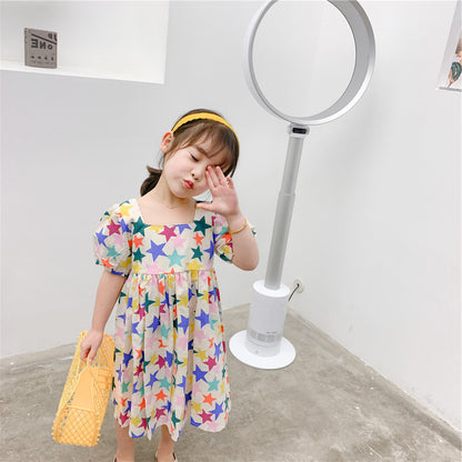 [507271] - Dress Fashion Anak Perempuan - Motif Star Sprinkles