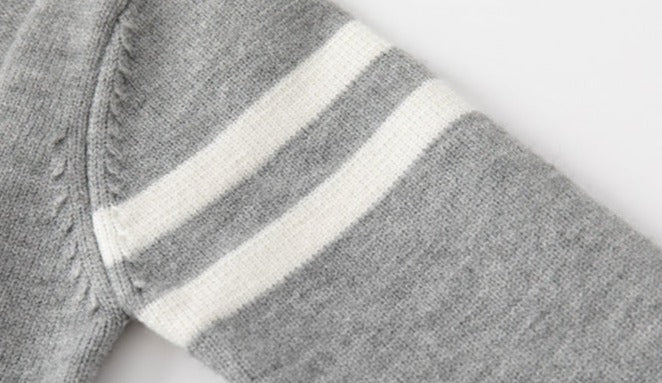 [513639] - Atasan Sweater Crewneck Lengan Panjang Anak Laki-Laki - Motif Line Plain