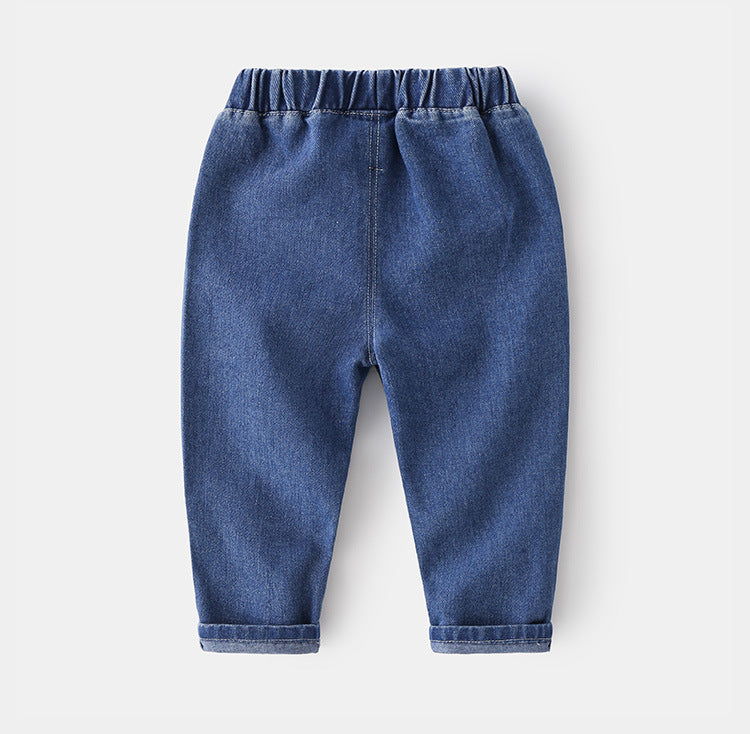 [513289] - Bawahan / Celana Jeans Style Anak - Motif Alphabet Line Bordir