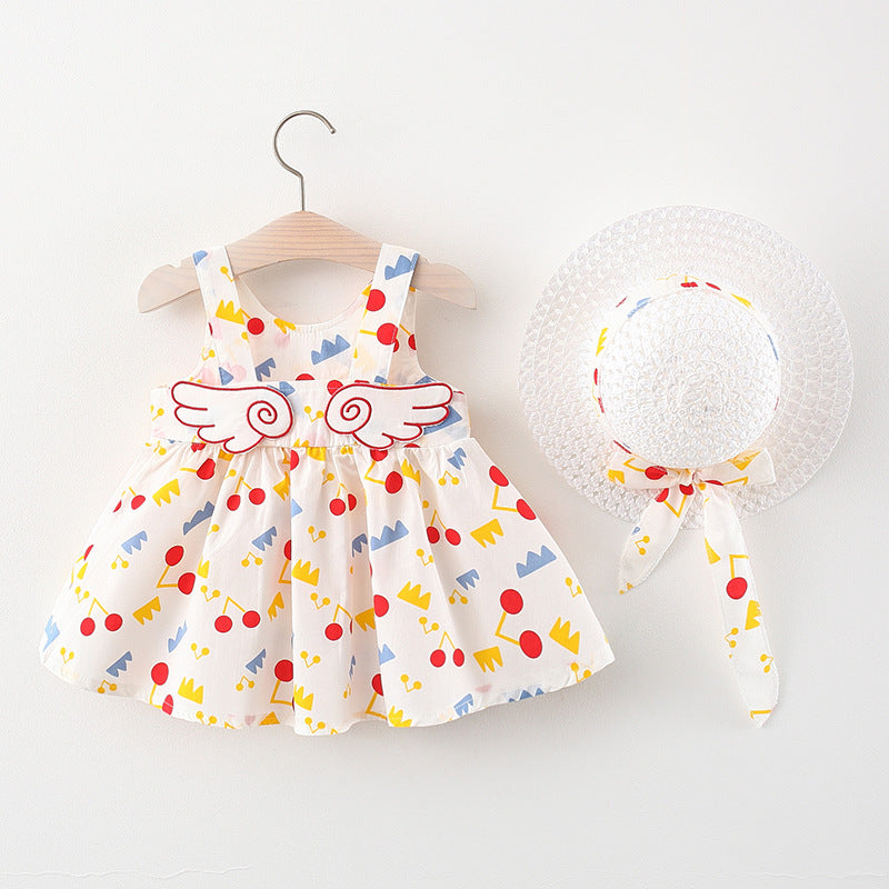 [340241] - Dress 3D Pantai Lengan Kutung Anak Perempuan - Motif Little Wing