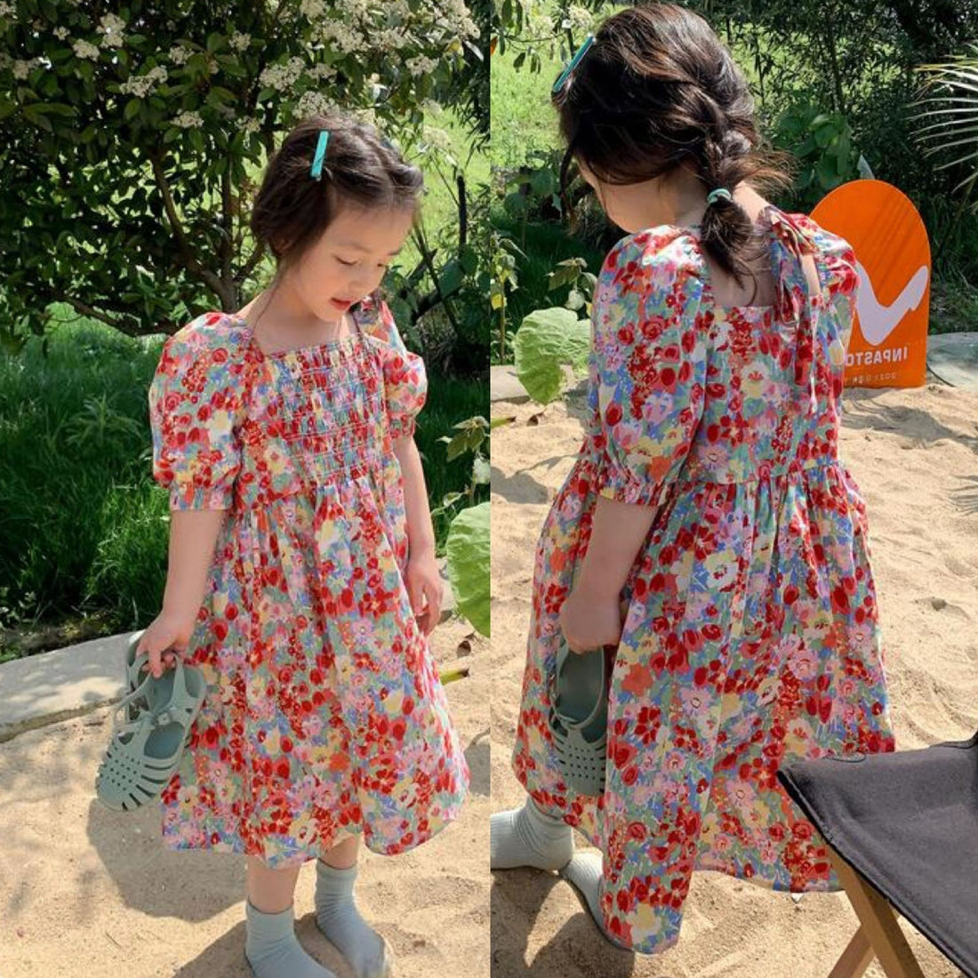 [507503] - Dress Fashion Anak Perempuan - Motif Stretchy Chest