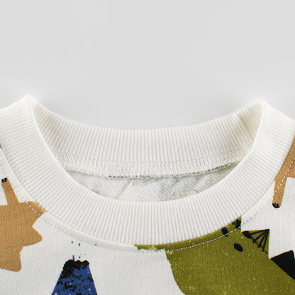 [121309] - Atasan Sweater Import Style Anak - Motif Ancient Habitat
