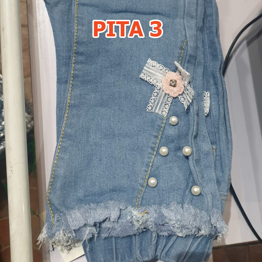 [001428] - BABYHOKI STORE Celana Panjang Jeans Cutbray Anak Perempuan Denim Pendek Anak Cewek