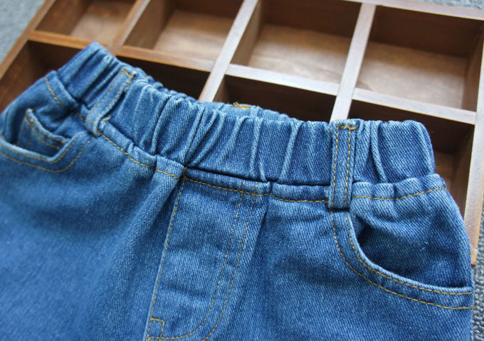 [508150] - Celana Jeans Anak Kekinian / Bawahan Pendek Anak - Motif Lower Roll