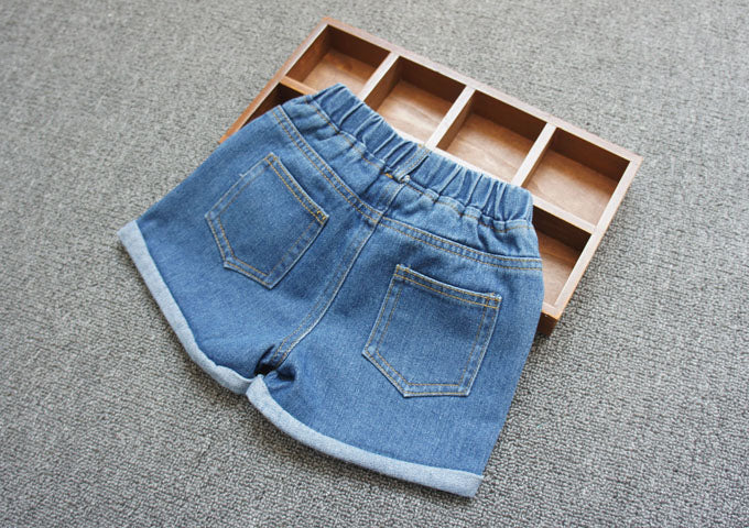 [508150] - Celana Jeans Anak Kekinian / Bawahan Pendek Anak - Motif Lower Roll