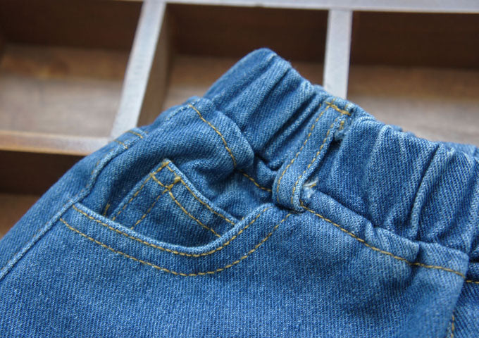 [508150] - Celana Jeans Anak Kekinian / Bawahan Pendek Anak - Motif Lower Roll