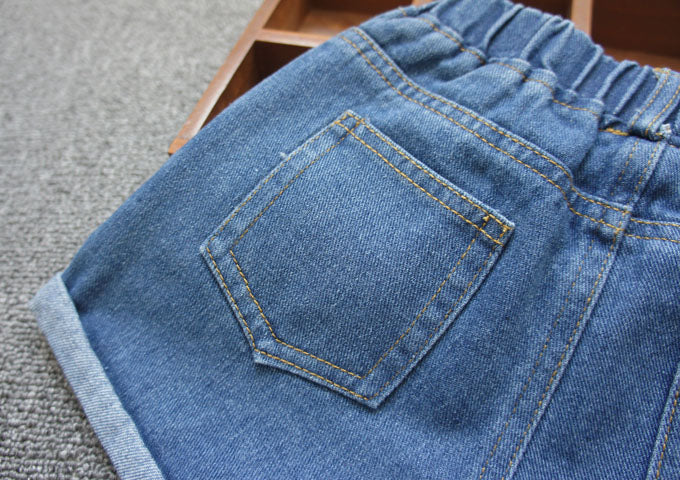 [508150] - Celana Jeans Anak Kekinian / Bawahan Pendek Anak - Motif Lower Roll